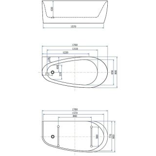 Акриловая ванна Allen Brau Priority 2.31002.21 170x80 см